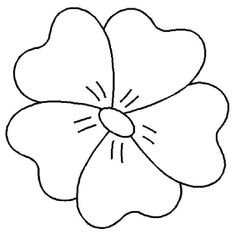 a flower that is outlined in the shape of a heart, on a white background