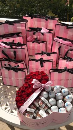 valentine's day boxes with roses and chocolates in them