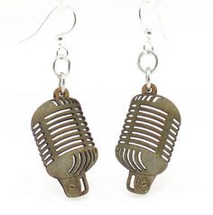 To learn more about our Green Tree earring line, check out this quick video: https://www.youtube.com/watch?v=s2RXPsw4kzYMade In U.S.AStyle # 1304Size 1.1" x 1.2"Retro Vintage Microphone EarringsA great homage to Elvis, Prince, and many other classic artists.Made from sustainably sourced wood and 90% recycled display cards.Laser-cut wood that is extremely lightweightStained with water based dyeEar wires are silver-finished 304L stainless steel, hypoallergenic, and enhanced with a new, smooth and Red Sunflowers, Vintage Microphone, Earring Tree, Jewelry Tree, Laser Cut Wood, Wood Earrings, Display Cards, Style Gift, Accessories Unique