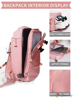 Bird in Bag - Waterproof Hiking Backpack with USB Charging Port and Shoe Compartment - Perfect for School, Outdoor and Carry-On! Waterproof Hiking Backpack, Preppy Bags, Laptop Storage, Interior Display, Style Preppy, Fabric Birds, Classic Backpack, Hiking Backpack, Bird In Bag