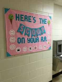 there is a sign on the wall that says here's the spoon on your ra