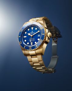 Bringing light to the deep. The new @Rolex Deepsea in 18ct yellow gold featuring a blue lacquer dial, a Cerachrom bezel insert in blue ceramic and an Oyster bracelet. #Rolex #RolexDeepsea #WatchesandWonders2024 Rolex Deepsea Blue, Dark Abyss, Beauty Technology, High Technology, Outdoor Furniture Collections