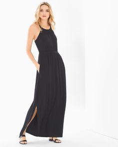 Soma Cross Back Halter Maxi Dress Black, Size: XXL, Black Soma Intimates, Halter Maxi Dress, Maxi Dress Black, The Vanishing, Halter Maxi, Halter Maxi Dresses, Sleepwear Pajamas, Black Maxi Dress, Shapewear