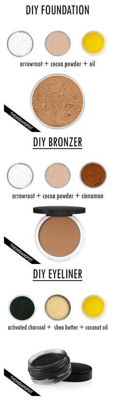 DIY ALL NATURAL MAKEUP More Diy Bronzer, Diy Natural Makeup, Natural Makeup Remover, All Natural Makeup, Diy Kosmetik