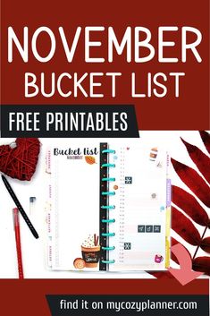 the november bucket list for free printables