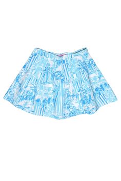 Current Boutique-Lilly Pulitzer - Blue Toile Print Fit & Flare Cotton Skirt Sz 6 Tiki Oasis, Lilly Pulitzer Prints, Toile Print, Blue Toile, Casual Outfits For Teens, Fit And Flare Skirt, Cruise Outfits, Easy Summer, Summer Look