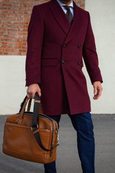 Maroon Overcoat Burgandy Suit Men Mens Fashion, Burgundy Coat Outfit Men, Maroon Coat Outfit Men, Luxury Burgundy Outerwear With Notch Lapel, Luxury Burgundy Notch Lapel Outerwear, Gentleman Mode, Black Frock, Winter Overcoat, Wool Winter Coat