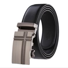 Our classic and versatile men's belt is a must-have accessory for any stylish wardrobe. With various signature buckle designs to choose from, our belt is perfect for any occasion. Material: Genuine Leather Design: Classic Feature: Signature Occasion: Daily / Business / Work Luxury Belts For Men, Cross Buckle, Buckle Jeans