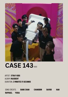 a poster with the words case 13 in front of it and several children standing around