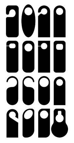 the silhouettes of different shapes and sizes of black plastic bottle caps on a white background