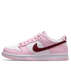 (GS) Nike Dunk Low 'Pink Foam' CW1590-601 (SNKR/Skate/Low Top/Valentine's Day) Pink Round Toe Skate Shoes For Streetwear, Pink Low-top Skate Shoes For Skateboarding, Sporty Pink High-top Skate Shoes, Pink Round Toe Sneakers For Skateboarding, Casual Pink Nike Skate Shoes, Pink Sneakers For Skateboarding, Nike Low-top Pink Skate Shoes, Nike Pink Skate Shoes For Streetwear, Pink Nike Skate Shoes For Streetwear