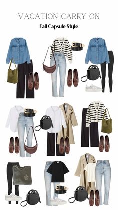 Autumn Travel Outfit Packing Light, Carry On Travel Capsule Wardrobe, Vacation Capsule Wardrobe Fall, Fall Trip Capsule Wardrobe, 4 Day Travel Outfits Capsule Wardrobe, One Week Carry On Packing Fall, Paris Travel Capsule Wardrobe Fall, Carry On Europe Fall, Carry On Wardrobe Fall