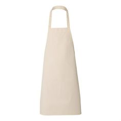 a white apron on a white background with an empty tag in the bottom right corner