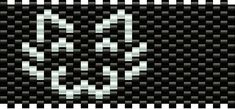 an image of a black and white pixellated pattern with a smiley face on it