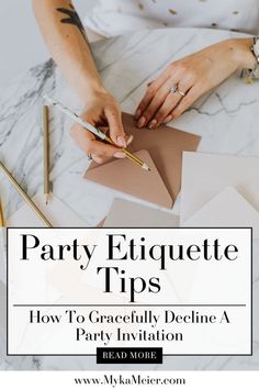 Learn how to politely decline an invitation without compromising relationships with my latest etiquette and manners blog post. Discover how to decline a party invitation with charm and grace, ensuring you maintain the delicate balance of social decorum. Whether you're managing a busy schedule or simply need some time for self-care, this post provides the party invitation etiquette tools you need to accept and decline invitations with poise. Click the link to read more today! Decline An Invitation, Invitation Etiquette, Business Etiquette, Etiquette And Manners, Burning Bridges, Formal Parties, The Fear, Party Invite, Reveal Parties