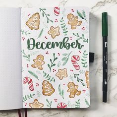 Bullet Journal Page, Bullet Journal Cover Ideas, Bullet Journal Paper, Christmas Journal, Bullet Journal Mood, Bullet Journal Aesthetic