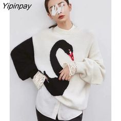 Shipping: Worldwide Express Shipping AvailableDelivery time: 🚚7-15Days Fast ShippingReturns: Fast refund,💯100% Money Back Guarantee.Brand Name: ZadilyClothing Length: RegularMaterial: AcrylicDecoration: EmbroideryCollar: O-NeckSleeve Style: RegularStyle: CasualPattern Type: Hand-paintedOrigin: Mainland ChinaSeason: Autumn/WinterSleeve Length(cm): FullThickness: Thick （Winter)Material Composition: AcrylicPattern: Loose-fittingPercentage of Material: 81%-90%Gender: WOMENModel Number: ChicYarn Th Swan Embroidery, Sweater Y2k, Y2k Long Sleeve, Black Swan, Loose Sweater, Casual Black, Winter Casual, Fashion Tops, Knitting