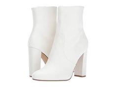 Steve Madden Editor, $130, Zappos White Boots Platform, Doctor Lifestyle, Hep Alien, White Heeled Boots, Scarah Screams, White Heel Boots, White Leather Ankle Boots, White Leather Boots, Ankle Boots Brown