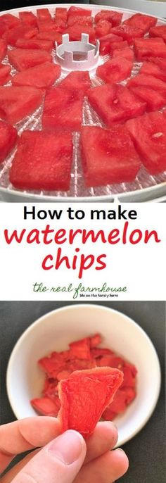 how to make watermelon chips in the microwave or on the stove top with instructions