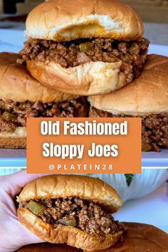 stacked sloppy joes Sandwiches Old Fashioned Sloppy Joes, Old Fashioned Sloppy Joe Recipe, Beef And Onions, Sloppy Joe Recipe Easy, Homemade Sloppy Joe Recipe, Homemade Sloppy Joes, Simple Pantry, Sloppy Joes Recipe, Ground Beef Recipes Easy