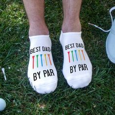 The perfect socks for the golfing Dad make a great Father’s Day gift he’ll be sure to wear when he’s on the golf course. The design is printed on the top of the no show socks, so the design is seen on the foot when worn. Groom Socks, Fathers Day Presents, Great Father