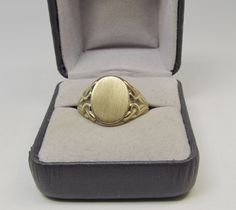 A fine example of Art Nouveau is this 14Kt yellow solid gold classic men's signet ring. The oval top measures 12 X 15 millimeters. The ring is a size 10 and it can easily be sized. Formal Yellow Gold Signet Ring With Oval Cabochon, Formal 14k Gold Oval Cabochon Signet Ring, 14k Gold Oval Cabochon Signet Ring For Formal Occasions, Formal Hallmarked Oval Cabochon Signet Ring, Classic Yellow Gold Oval Cabochon Signet Ring, Classic Yellow Gold Signet Ring With Oval Cabochon, Oval Hallmarked Signet Ring For Formal Occasions, Classic Oval Signet Ring Stamped 14k, Formal Oval Hallmarked Signet Ring