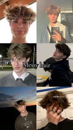 Fluffy Hairstyles Men, Hot Boyfriend Haircut, Messy Hair Aesthetic, Messy Fringe Haircut Men, Messy Hair Men, My Type Of Guy, Surfer Cut, Cute Guy Haircuts, Boy Haircut Ideas