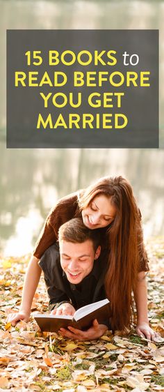 a man and woman laying on the ground with text overlay reading books to read before you get married