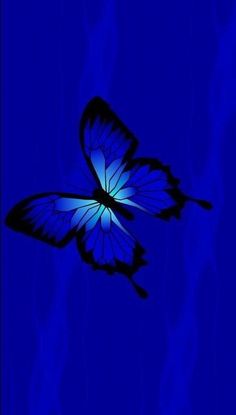 a blue butterfly flying through the air