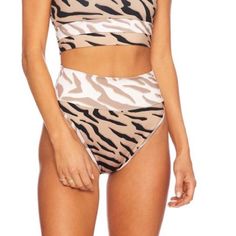 Brand: Beach Riot Size: Medium Notes: Emmy High Waisted Bikini Bottoms In Chapman Zebra Print. New Without Tags, Hygiene Sticker Still Intact. Nwot Zebra Print Swimwear For Sunbathing In Summer, Stretch Zebra Print Bottoms For Summer, Zebra Print Swimwear For Sunbathing In Beach Season, Zebra Print Beachwear Swimwear For Vacation, Zebra Print Swimwear For Beach Season Poolside, Vacation Beachwear With Zebra Print Swimwear, Fitted Zebra Print Swimwear For Vacation, Zebra Print Swimwear For Beach Season Sunbathing, Zebra Print Swimwear For Summer Beach