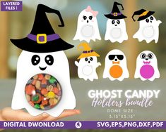 ghost candy holders bundle with halloween characters