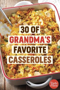 the cover of grandma's favorite casseroles