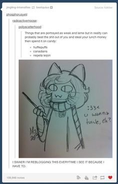 a drawing of a cat holding a wand and wearing a hat with the caption,