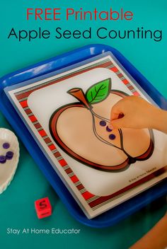 an apple seed counting game for kids