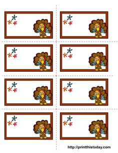 turkey place cards for thanksgiving themed classroom activities