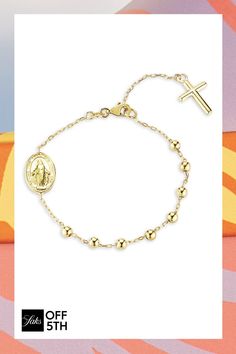 14K Goldplated Sterling Silver Rosary Bracelet Silver Rosary, Rosary Bracelet, Dream Jewelry, Rosary, Lobster Clasp, Chloe, Jewelry Watches, Gold Bracelet, Jewelry Accessories