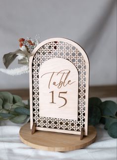 They are Laser cut to look of rattan with a laser cut stand included. These are printed on both sides so that the Table Number can be read no matter where to stand and are layered to give a pretty dimensional look. They come laser engraved with beautiful wording and number. They can be personalized with any wording you would like, Ex: Reserved. Font shown in picture is font that will be used. They measure 9in tall and 6in wide. Wedding Rattan, Boho Table Numbers, Diy Wedding Table Numbers, Table Numbers Wood, Rattan Wedding, Engraved Christmas Gifts, Engraved Table, Table Numbers Wedding Diy