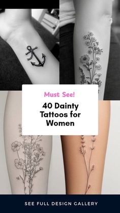 four different tattoos for women with the words must see, 40 dairy tattoos for women