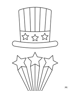 an american flag hat with stars on it and the word america written in black ink