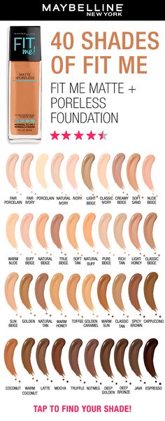 Mabeline Makeup Foundation, Maybelline Fit Me Foundation Shade Chart, Maybelline Fit Me Foundation Shades, Fit Me Foundation Shades, Maybelline Foundation Shades, Maybelline Highlighter, Maybelline Eyeshadow Palette, Superstay Maybelline