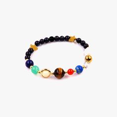 Designed with distinct clarity and elegant color, this Universe Natural Stone Planet Bracelet will bring class and personality to any outfit. Easy to style and wear with everything in your closet, this charming accessory makes a thoughtful gift for any special occasion. Elegant Multicolor Hypoallergenic Jewelry, Elegant Multicolor Charm Bracelet As Gift, Elegant Multicolor Charm Bracelet For Gift, Elegant Multicolor Charm Bracelet Gift, Elegant Crystal Bracelet With Round Beads For Friendship, Multicolor Hypoallergenic Bracelet, Elegant Stretch Bracelet With Extender As Gift, Elegant Gift Stretch Bracelet With Extender, Trendy Round Crystal Bracelet For Jewelry Making