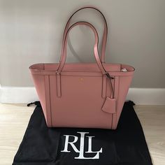 Beautiful Light Pink/Salmon Color. Comes With Dust Bag Place Tags, Ralph Lauren Bag, Ralph Lauren Purses, Ralph Lauren Tote, Ralph Lauren Handbags, Bucket Tote Bag, Reversible Bag, Reversible Tote Bag, Red Tote Bag