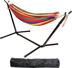 48515280011541 Double Hammock With Stand, Hammock Stands, Double Hammock, Hammock Stand, Outdoor Living Patio, Hammock Camping, Hammock Chair, Garden Patio Furniture, Mens Essentials