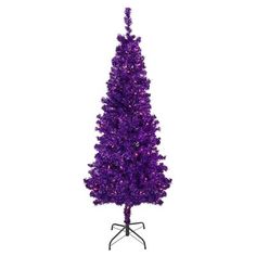 a purple christmas tree on a white background