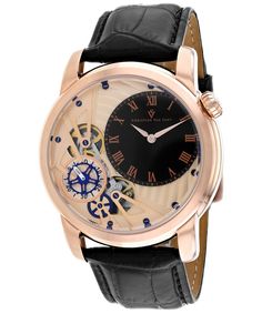 Christian Van Sant Sprocket Auto-Quartz Collection Model Cv1546 Watch - Quartz Movement View 1 Big Bracelets, Maurice Lacroix, Black Leather Watch, Men Model, Minerals Crystals, Leather Band, Quartz Movement, Quartz Watch, Stainless Steel Case