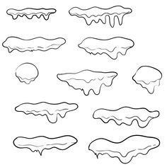 an ice cream coloring page with different shapes and sizes, including the outlines for each one