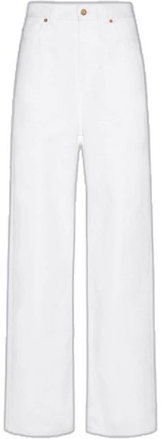 Full Look, Jeans White, Wide Leg Jeans, Valentino Garavani, White Jeans, Fashion Branding, Ready To Wear, Wide Leg, High Waisted