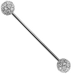 The 5mm pave balls on this straight barbell body jewelry begs to be noticed with its 86 genuine, cruelty-free diamonds. In a versatile barbell that rocks in a tongue, nipple, or industrial piercing, this is one piece of jewelry you'd be remiss to pass by. Each ball has 43 genuine diamonds; 86 diamonds in total 0.86ct total carat weight Each stone is 1.25mm Diamond clarity: SI1 Nickel-free solid 14k gold Handmade by FreshTrends in the USA Gold Plugs, Eyebrow Jewelry, Gold Nose Hoop, Diamond Nose Ring, Nose Piercing Jewelry, Industrial Piercing, Sapphire Studs, Tragus Earrings, Lip Ring