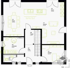 the floor plan for an apartment with two separate rooms