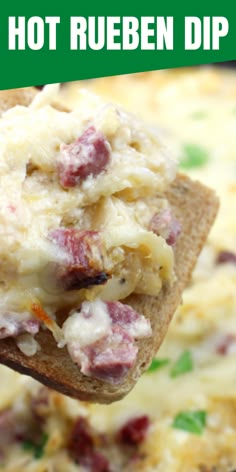 Hot Rueben Dip Recipe - St. Patrick's Day! Corn Beef Dip Recipe, Corn Beef Dip, Rueben Dip, Hot Reuben Dip, Corned Beef Reuben, Cheesy Dips, Spark Recipes, Reuben Dip, Meatless Meals Healthy